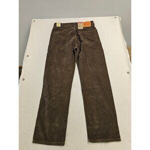 Levis 565 Loose Straight Corduroy Pants Mens 30x32 Brown‎ Cords New